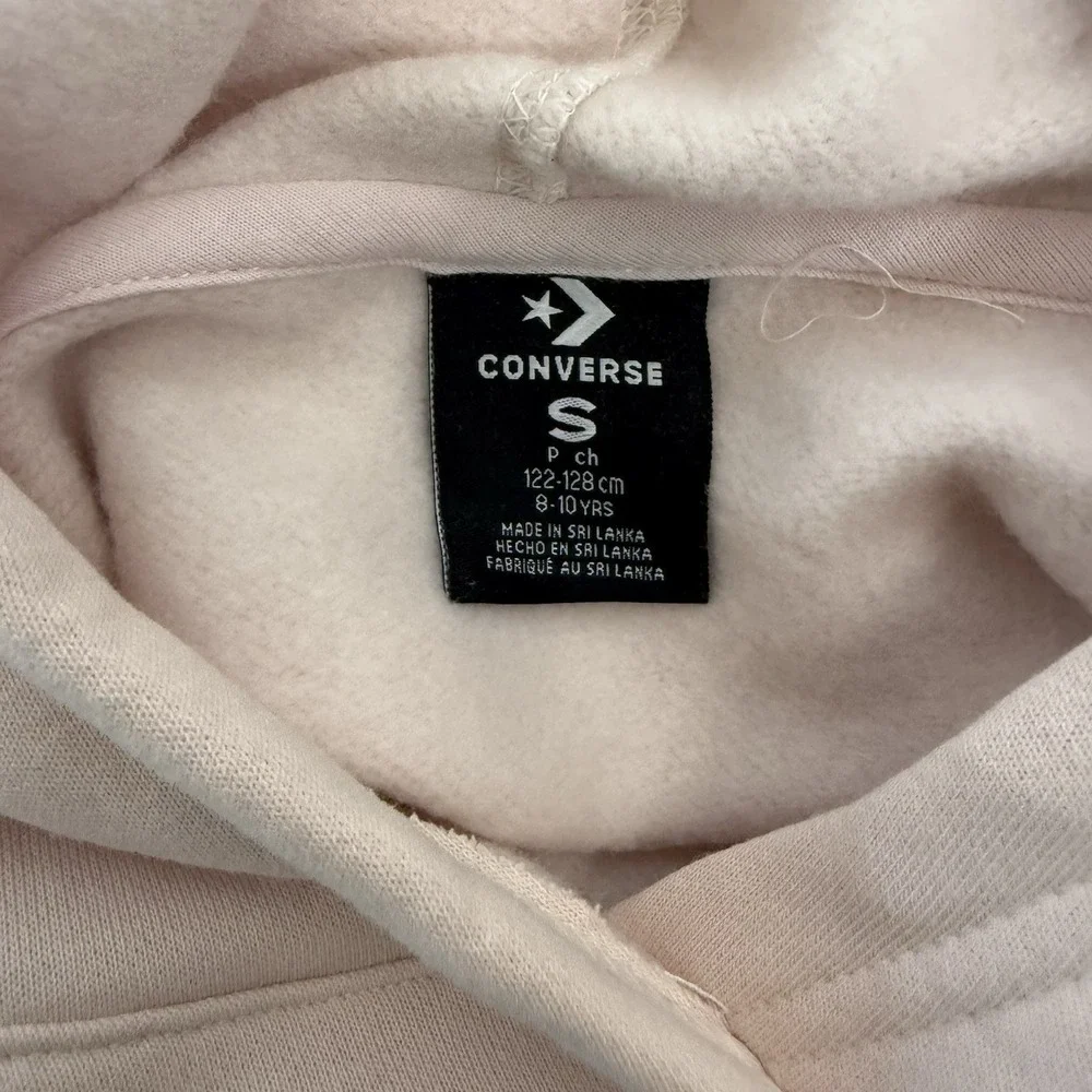 Converse All Star Girls  Hoodie Size S 8-10 Pink Blush New
